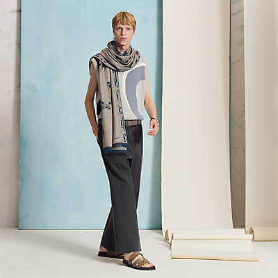Brown - Rectangles - Silk Scarves and Stoles for Men Brown - Rectangles - Silk Scarves and Stoles for Men